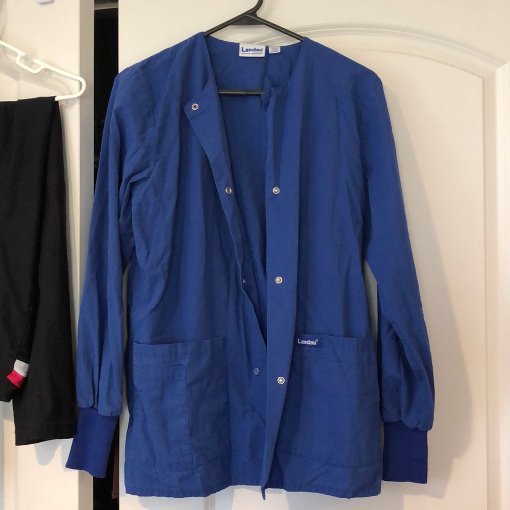 Landau scrub top, cobalt blue